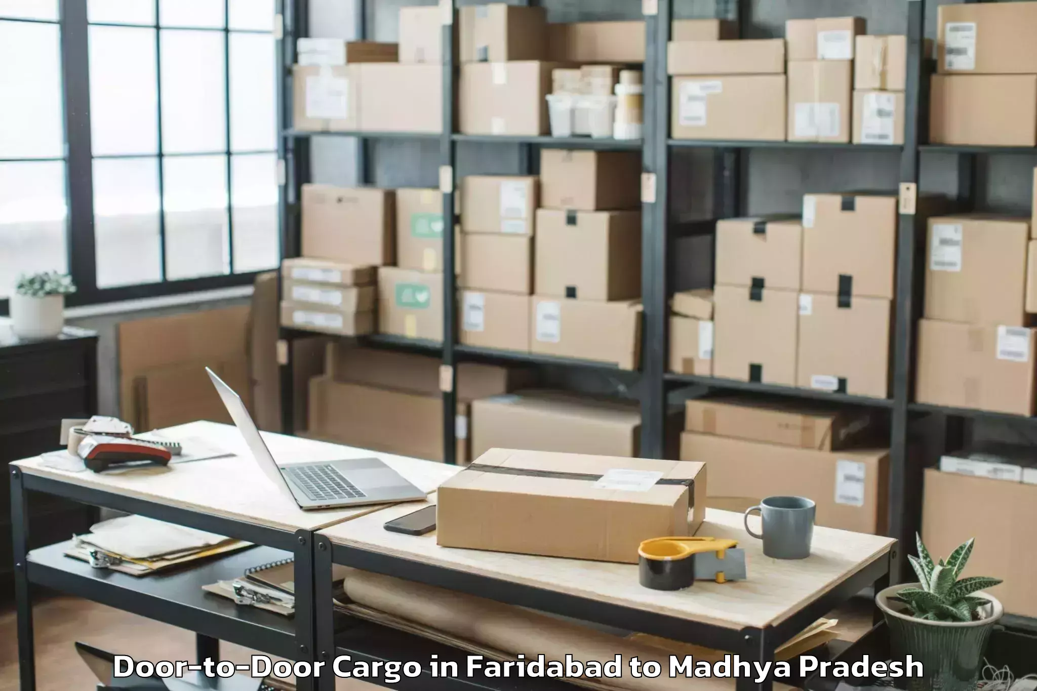 Easy Faridabad to Gandhwani Door To Door Cargo Booking